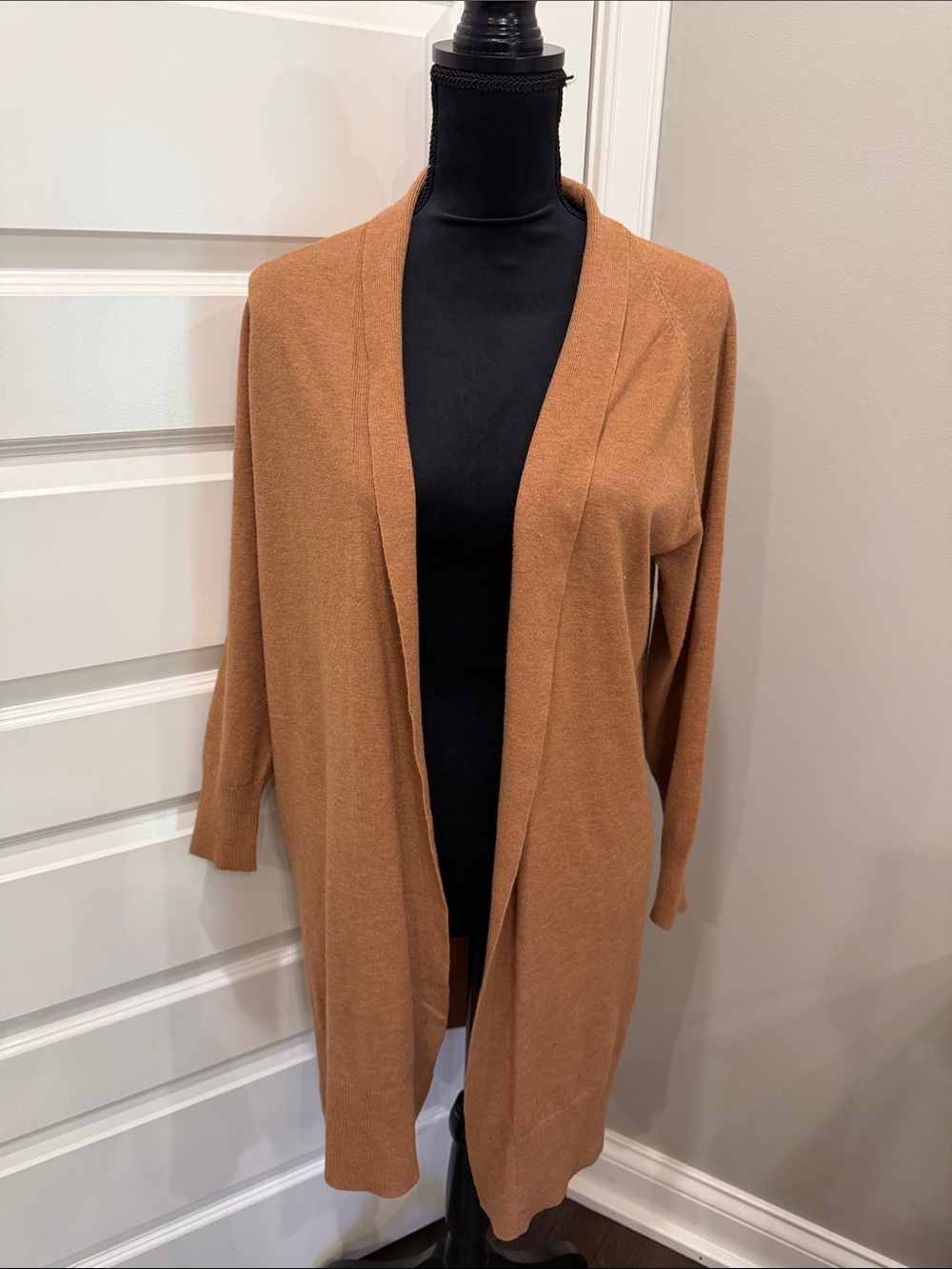 a new day Camel Open-Front Long Cardigan